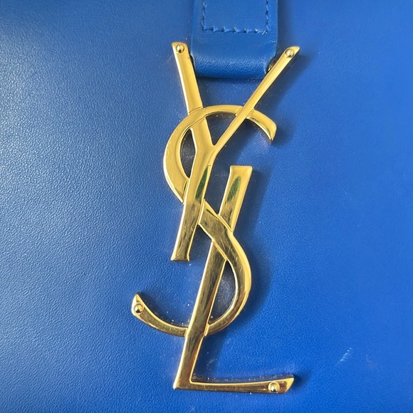 Saint Laurent Small Universite Crossbody Bag in Blue Leather - Picture 13 of 14